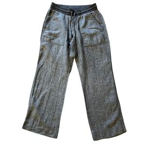 Linen Blend Drawstring Pants Casual‎ Lightweight Size 6 Trousers